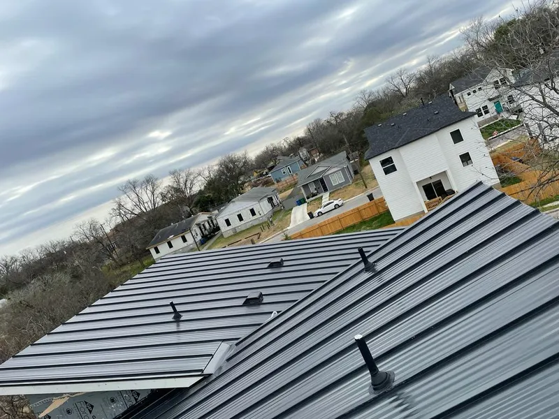 Standing seam metal roof panels with vents for Skylight Repair in Bennettsville